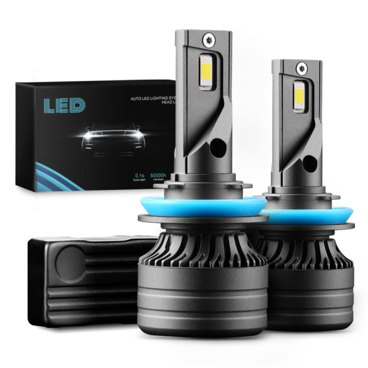 P1 H11 2 PCS DC9-36V / 30W / 6000K / 10000LM IP68 Waterproof Car LED Headlight(Cold White Light)