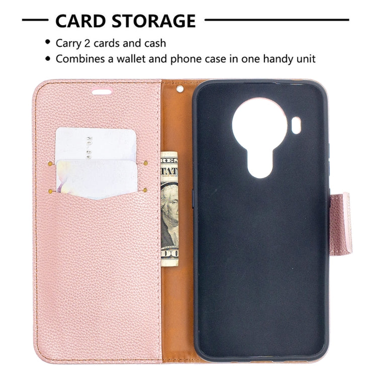 For Nokia 5.4 Litchi Texture Pure Color Horizontal Flip Leather Case with Holder & Card Slots & Wallet & Lanyard
