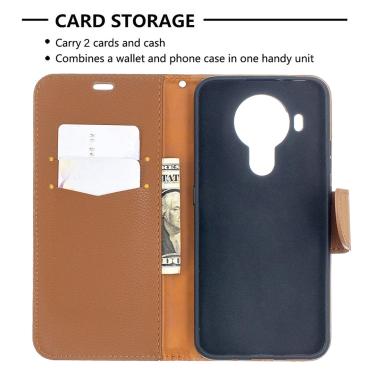 For Nokia 5.4 Litchi Texture Pure Color Horizontal Flip Leather Case with Holder & Card Slots & Wallet & Lanyard