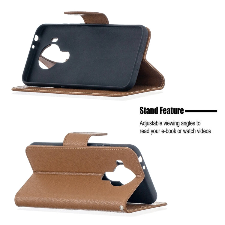 For Nokia 5.4 Litchi Texture Pure Color Horizontal Flip Leather Case with Holder & Card Slots & Wallet & Lanyard