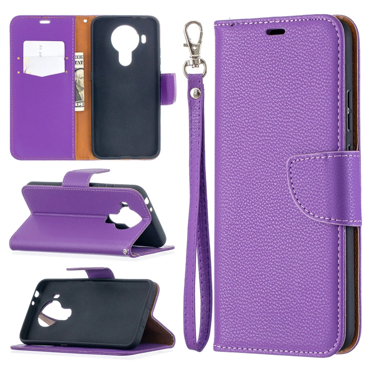 For Nokia 5.4 Litchi Texture Pure Color Horizontal Flip Leather Case with Holder & Card Slots & Wallet & Lanyard