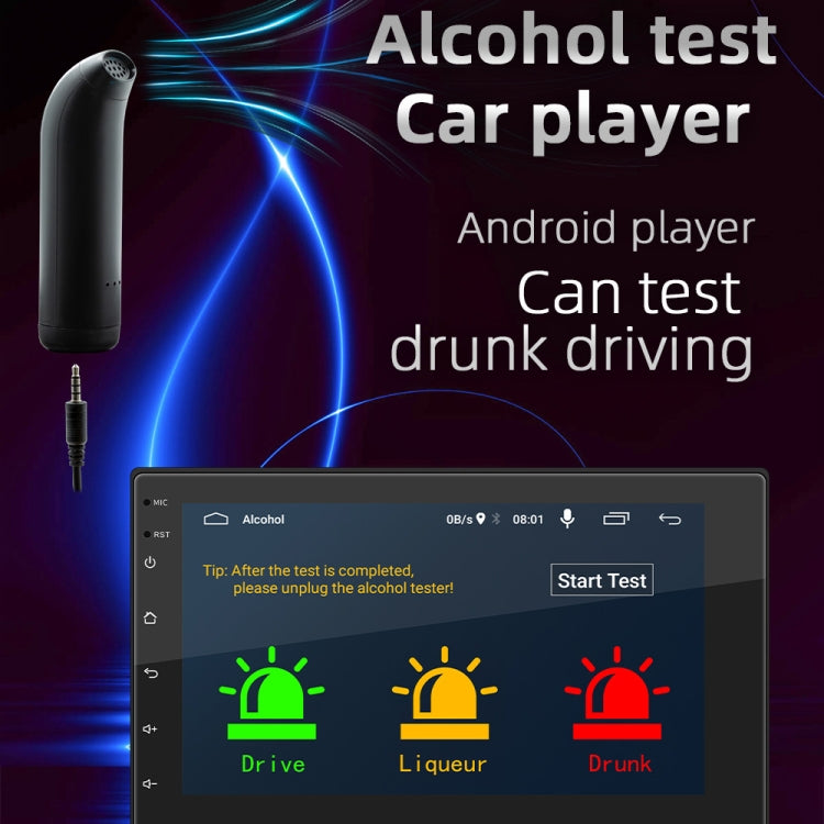 9210SE Car 7-inch HD Android Navigation GPS Bluetooth WiFi Integrated Machine, Support FM / Mobile Phone Connection / RDS / Alcohol Test Function