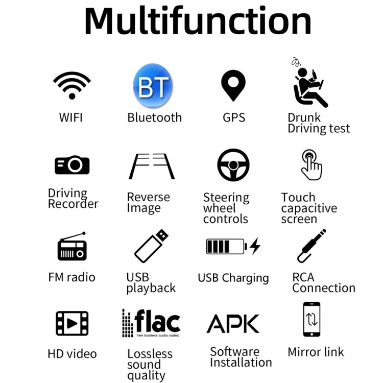 9210SE Car 7-inch HD Android Navigation GPS Bluetooth WiFi Integrated Machine, Support FM / Mobile Phone Connection / RDS / Alcohol Test Function