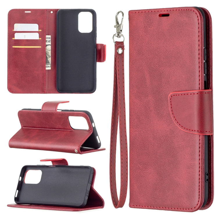 For Xiaomi Redmi Note 10 4G / Note 10S Retro Lambskin Texture Pure Color Horizontal Flip PU Leather Case with Holder & Card Slots & Wallet & Lanyard