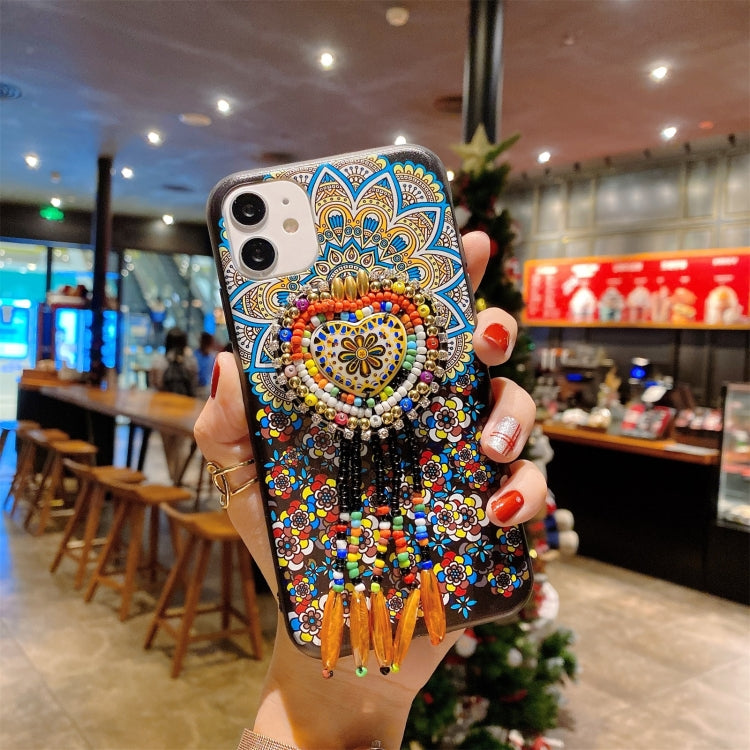 For iPhone 11 Retro Ethnic Style Protective Case
