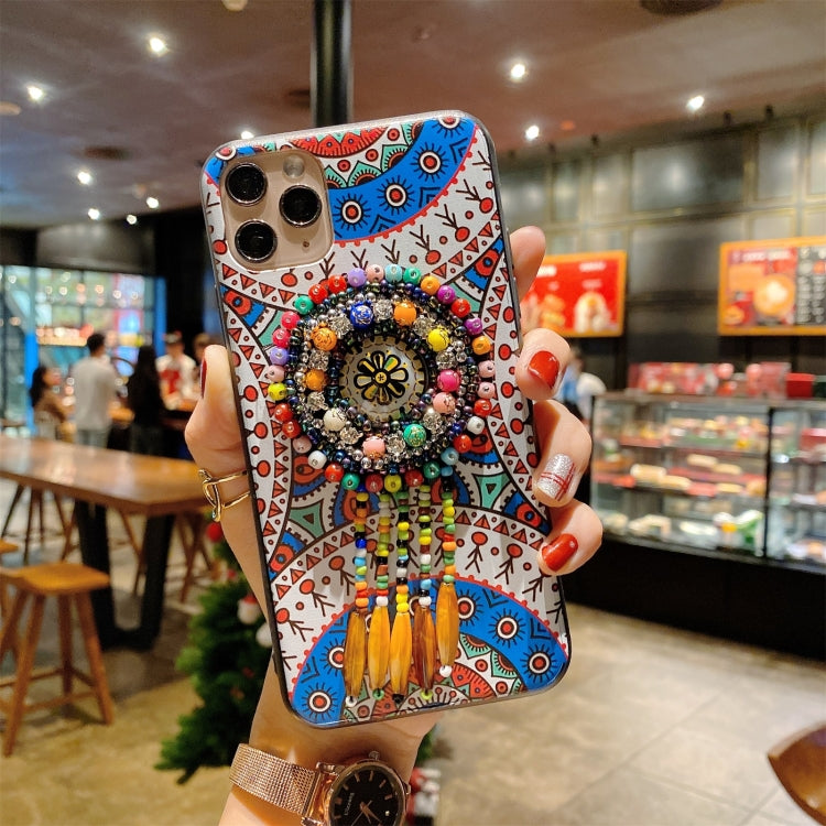 For iPhone 11 Retro Ethnic Style Protective Case