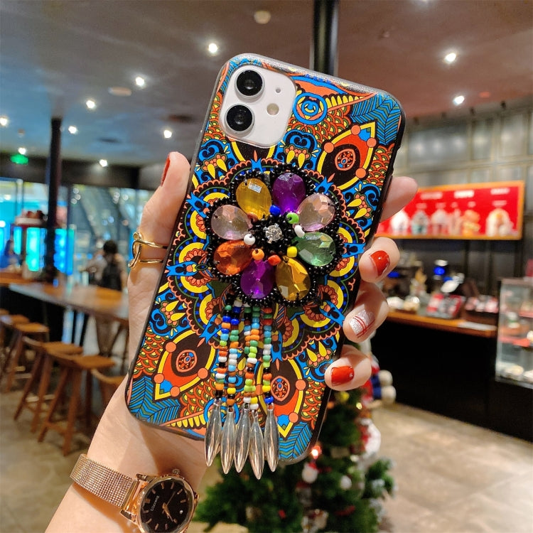 For iPhone 11 Pro Retro Ethnic Style Protective Case