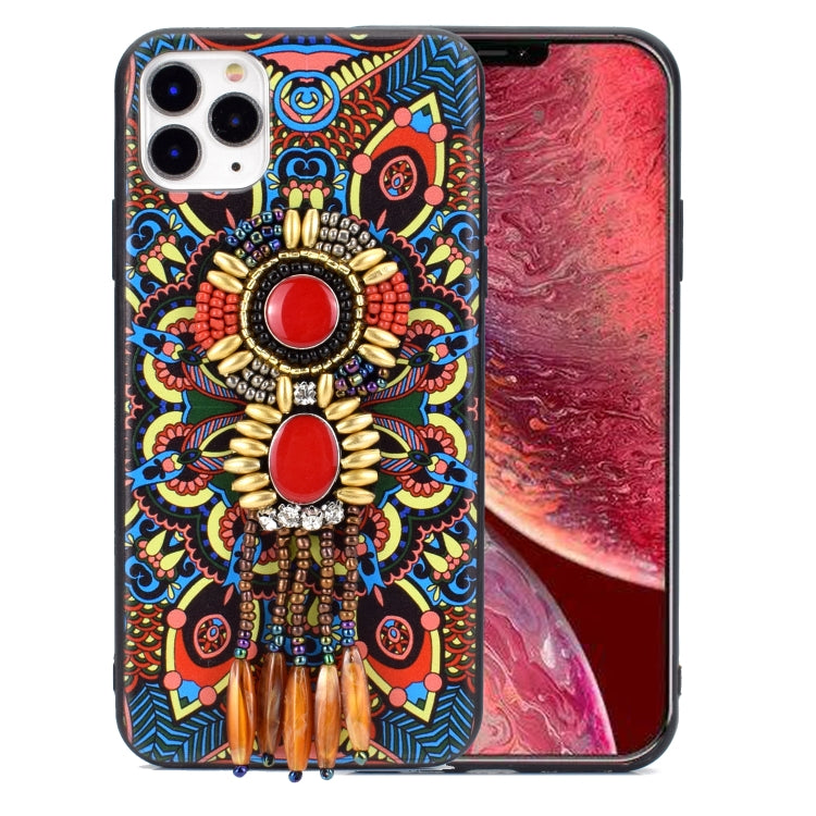 For iPhone 11 Pro Max Retro Ethnic Style Protective Case