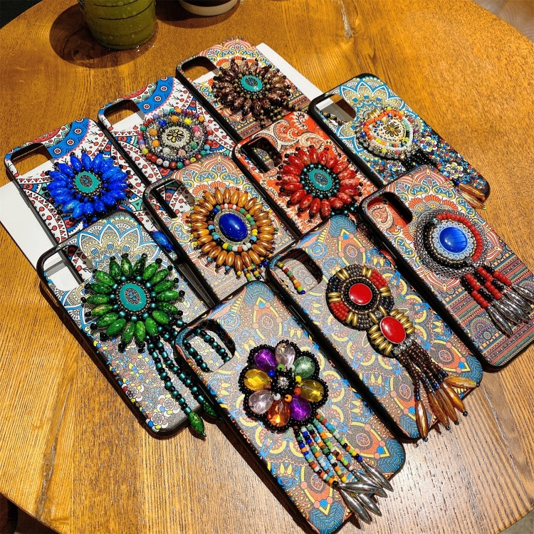For iPhone 12 mini Retro Ethnic Style Protective Case