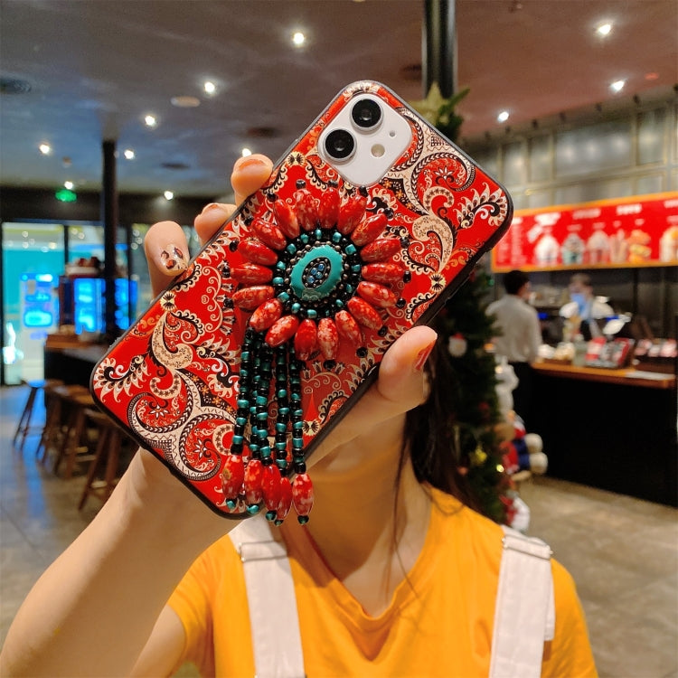 For iPhone 12 / 12 Pro Retro Ethnic Style Protective Case