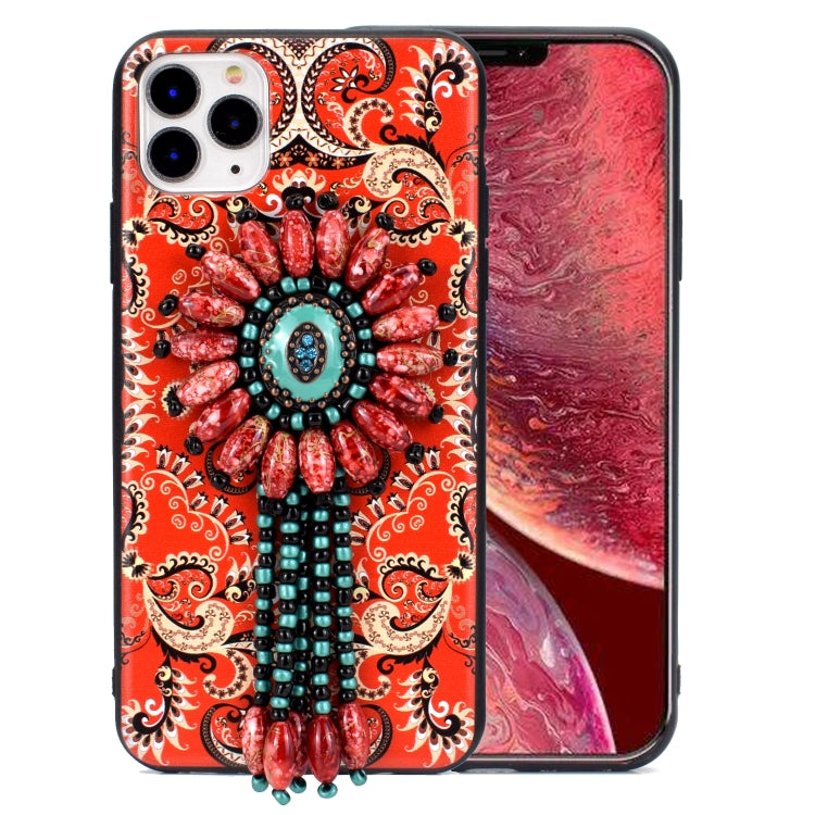For iPhone 12 Pro Max Retro Ethnic Style Protective Case
