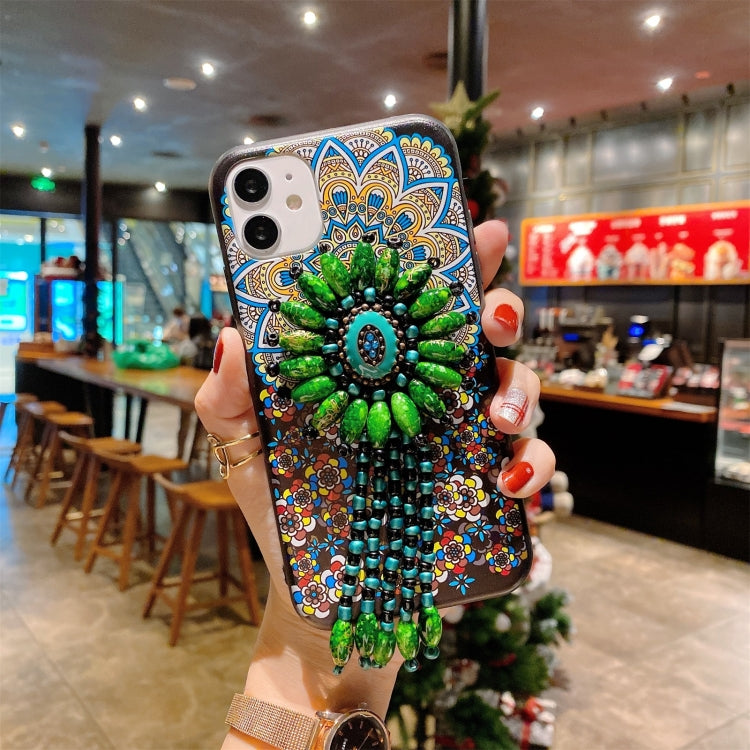 For iPhone 12 Pro Max Retro Ethnic Style Protective Case