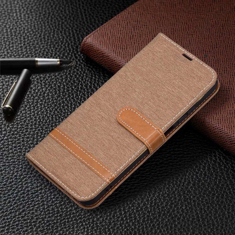 For Xiaomi Redmi Note 10 4G / Note 10S Color Matching Denim Texture Horizontal Flip Leather Case with Holder & Card Slots & Wallet & Lanyard