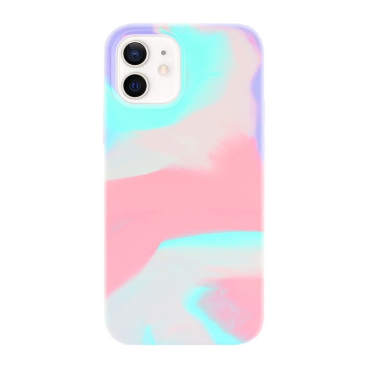 For iPhone 11 Liquid Silicone Watercolor Protective Case , Fixed Color, Random Shape
