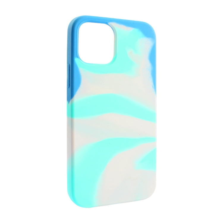 For iPhone 11 Liquid Silicone Watercolor Protective Case , Fixed Color, Random Shape