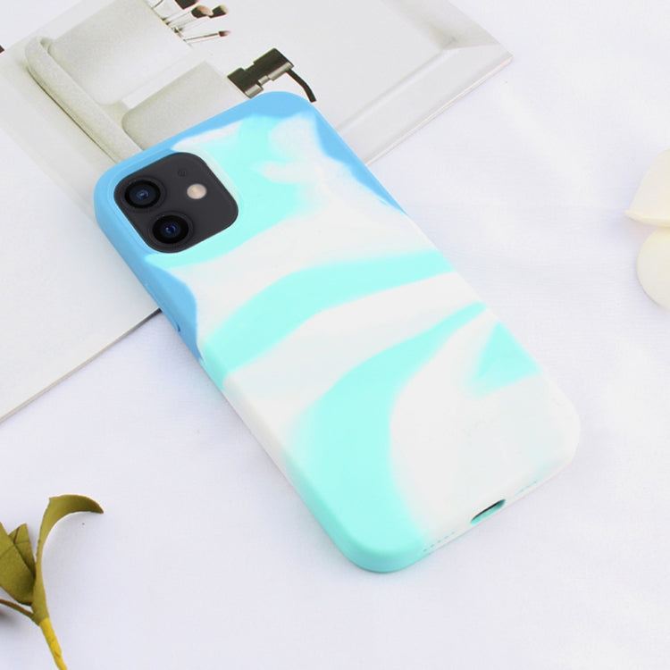 For iPhone 11 Liquid Silicone Watercolor Protective Case , Fixed Color, Random Shape