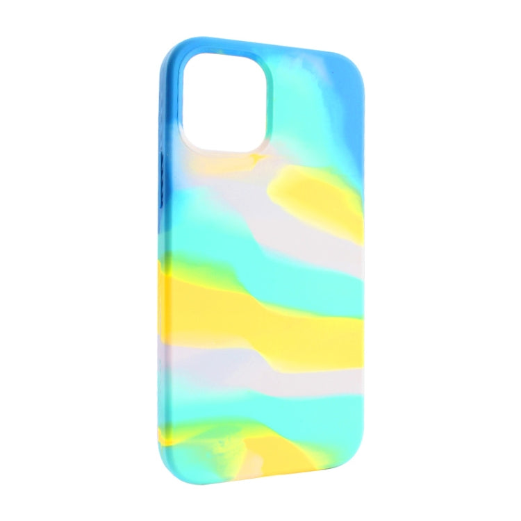 For iPhone 11 Liquid Silicone Watercolor Protective Case , Fixed Color, Random Shape