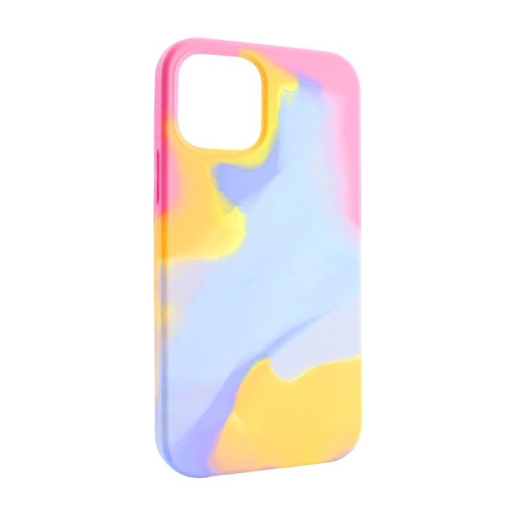 For iPhone 11 Pro Liquid Silicone Watercolor Protective Case , Fixed Color, Random Shape