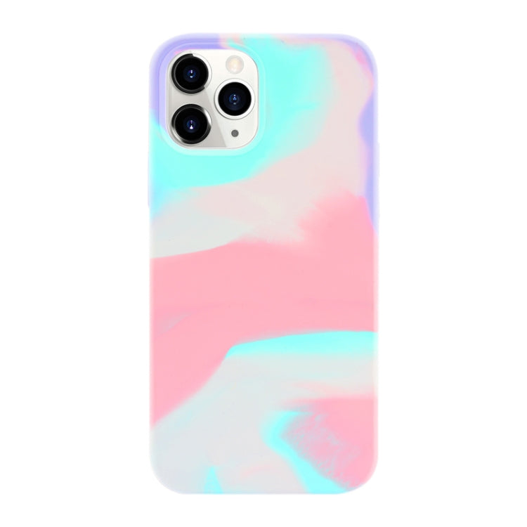 For iPhone 11 Pro Liquid Silicone Watercolor Protective Case , Fixed Color, Random Shape
