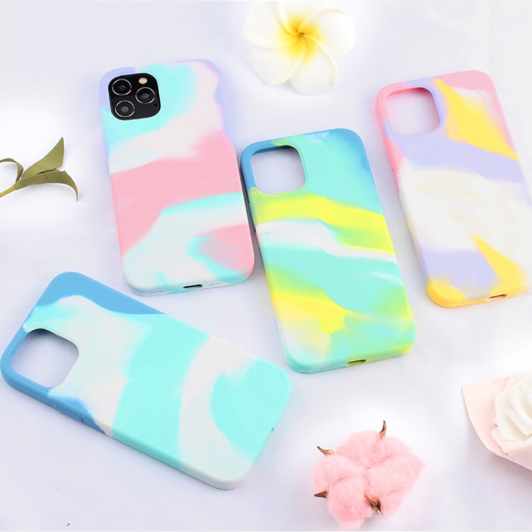 For iPhone 11 Pro Liquid Silicone Watercolor Protective Case , Fixed Color, Random Shape