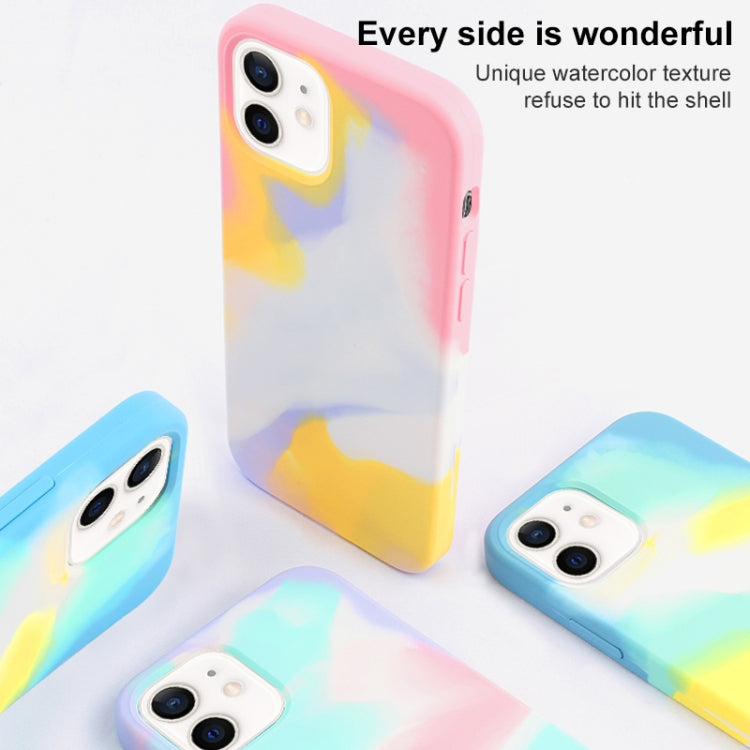For iPhone 11 Pro Liquid Silicone Watercolor Protective Case , Fixed Color, Random Shape