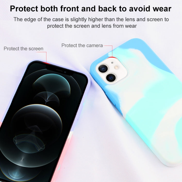 For iPhone 11 Pro Liquid Silicone Watercolor Protective Case , Fixed Color, Random Shape