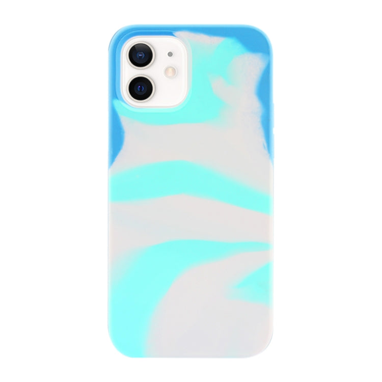 For iPhone 12 mini Liquid Silicone Watercolor Protective Case , Fixed Color, Random Shape