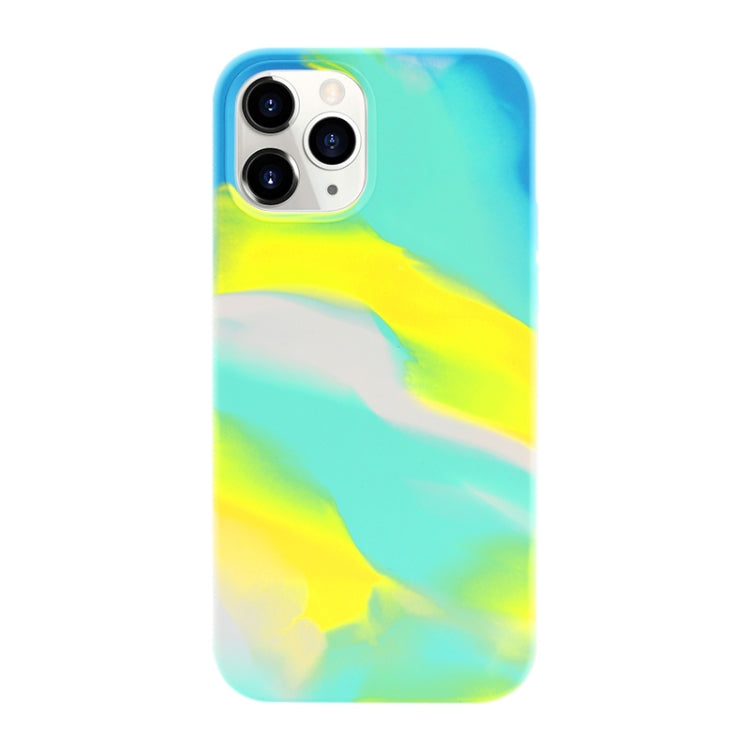 For iPhone 12 / 12 Pro Liquid Silicone Watercolor Protective Case, Fixed Color, Random Shape