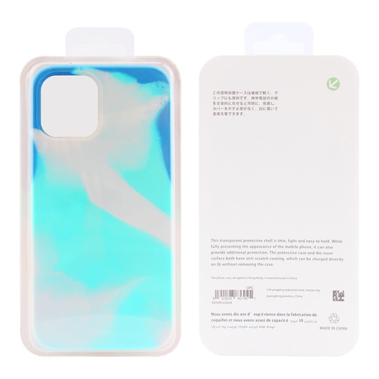 For iPhone 12 Pro Max Liquid Silicone Watercolor Protective Case, Fixed Color, Random Shape
