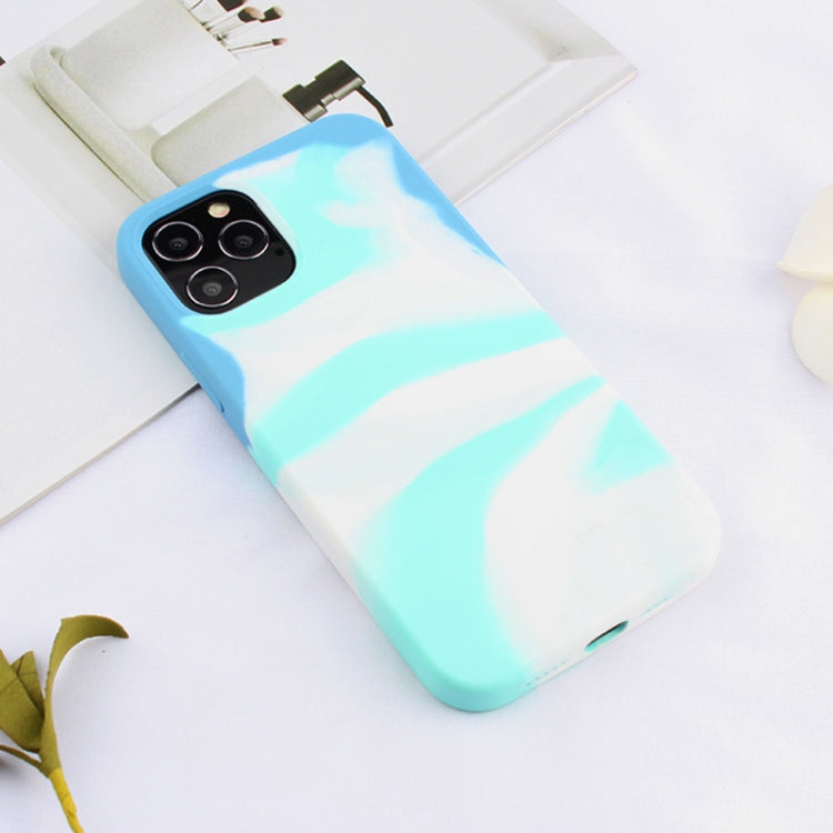 For iPhone 12 Pro Max Liquid Silicone Watercolor Protective Case, Fixed Color, Random Shape