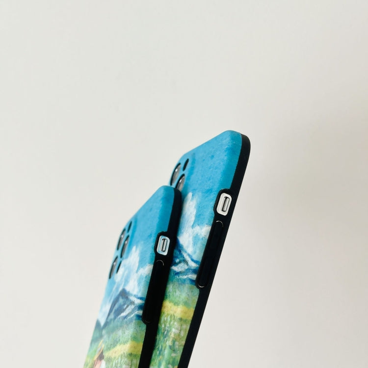 For iPhone 11 Pro Max Oil Painting Pattern TPU Protective Case