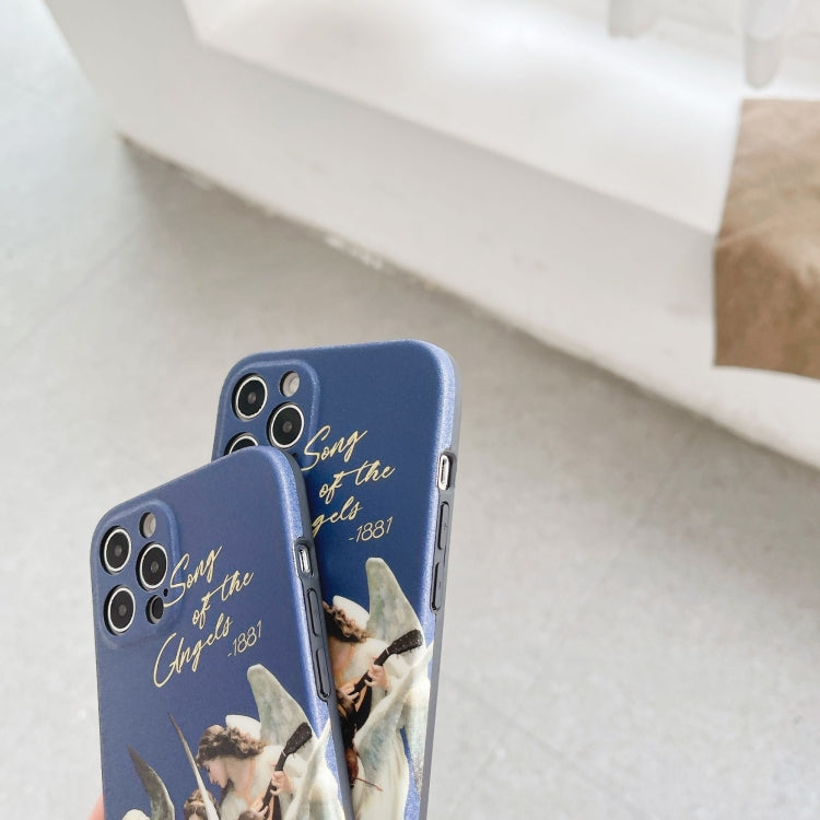 For iPhone 12 Oil Painting Pattern TPU Protective Case