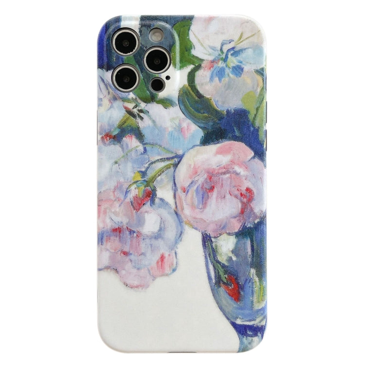 For iPhone 12 Oil Painting Pattern TPU Protective Case