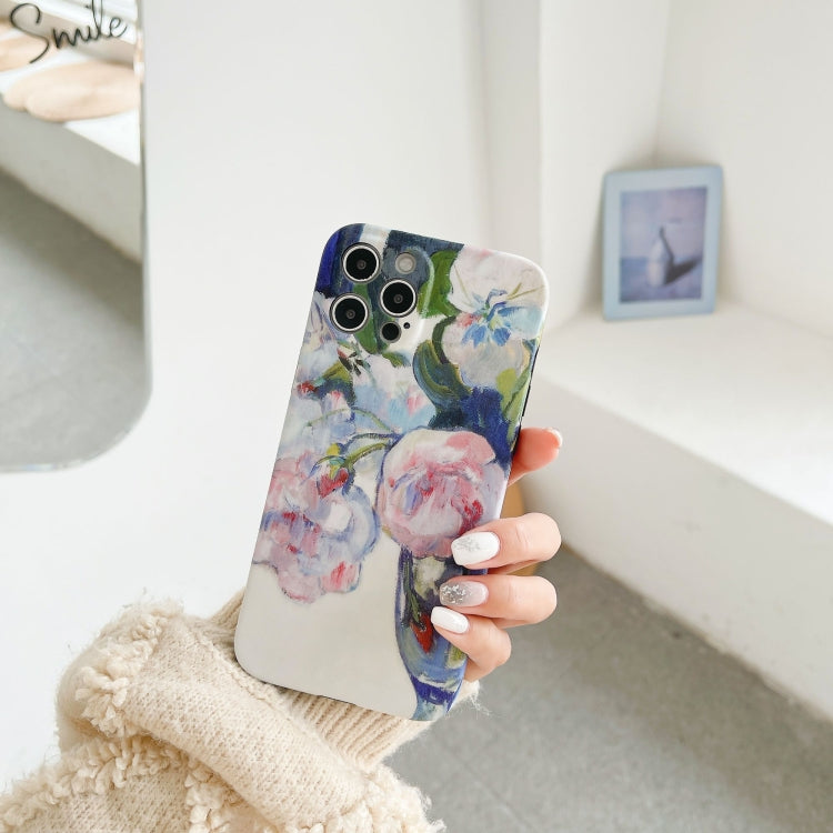 For iPhone 12 Oil Painting Pattern TPU Protective Case