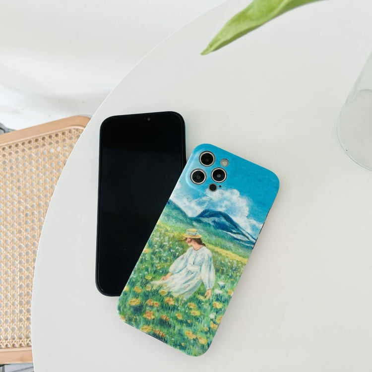 For iPhone 12 Pro Oil Painting Pattern TPU Protective Case