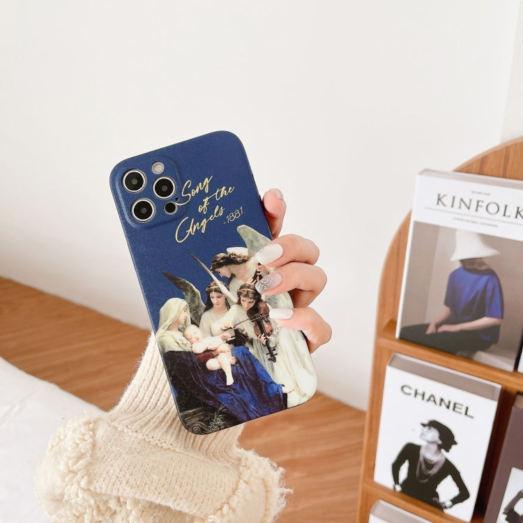 For iPhone 12 Pro Max Oil Painting Pattern TPU Protective Case