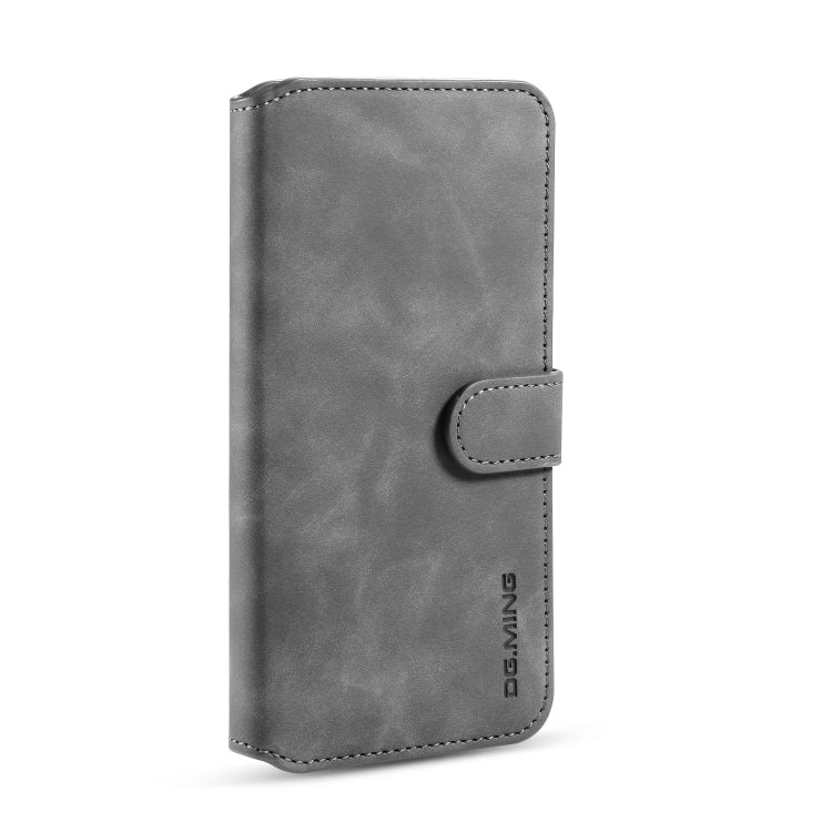 For Galaxy A10s DG.MING Retro Oil Side Horizontal Flip Case with Holder & Card Slots & Wallet