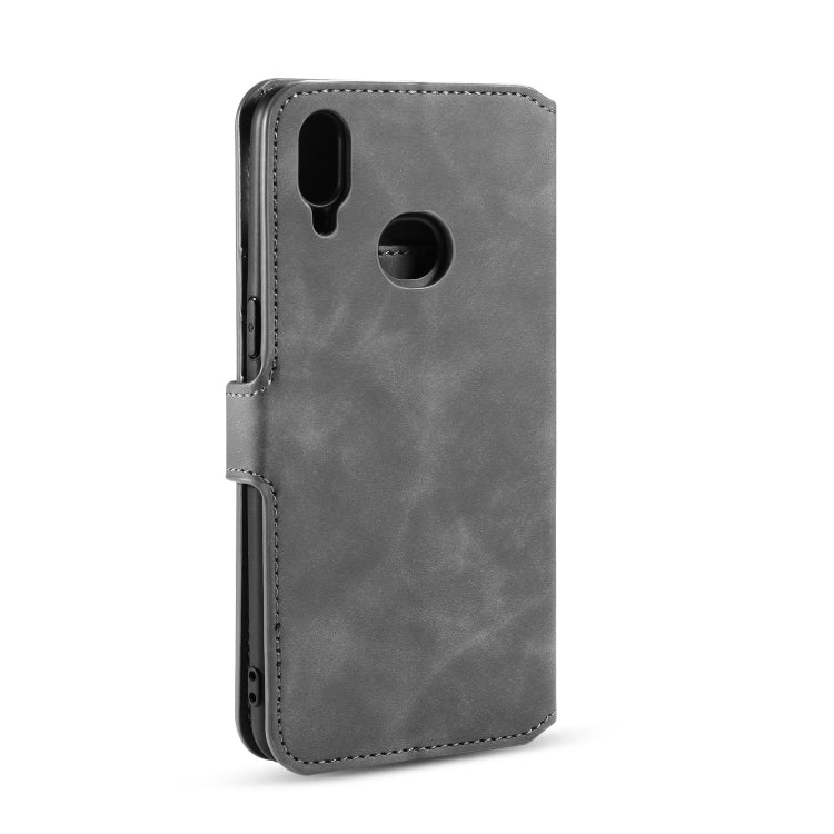 For Galaxy A10s DG.MING Retro Oil Side Horizontal Flip Case with Holder & Card Slots & Wallet