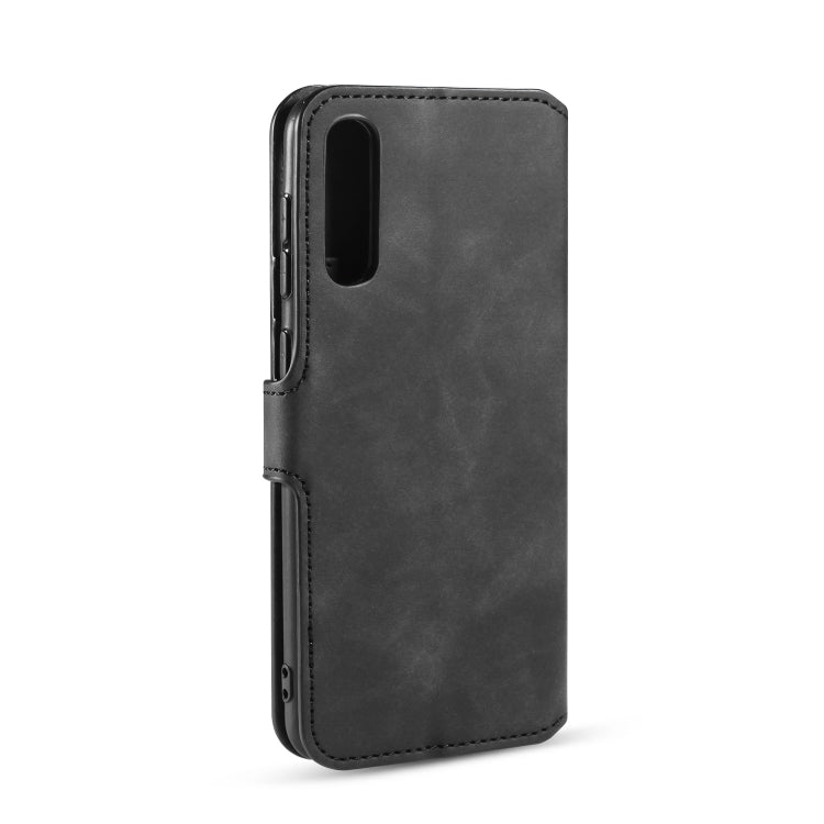 For Galaxy A30s / A50s DG.MING Retro Oil Side Horizontal Flip Case with Holder & Card Slots & Wallet