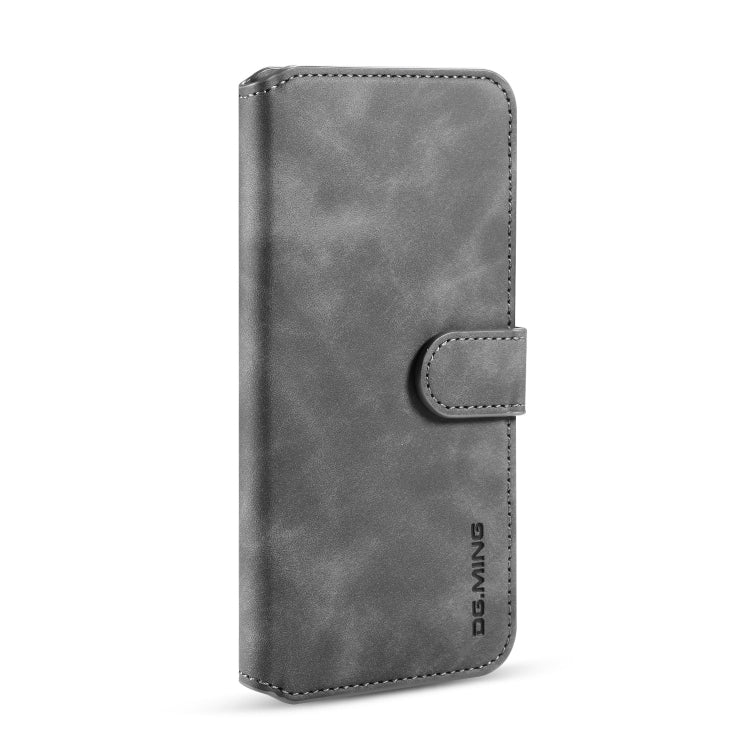 For Galaxy A30s / A50s DG.MING Retro Oil Side Horizontal Flip Case with Holder & Card Slots & Wallet