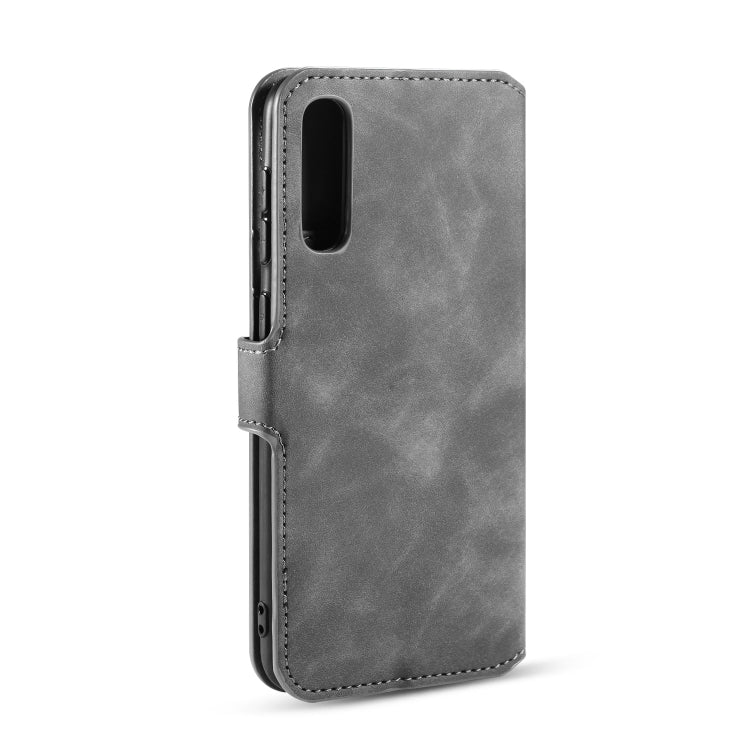 For Galaxy A30s / A50s DG.MING Retro Oil Side Horizontal Flip Case with Holder & Card Slots & Wallet
