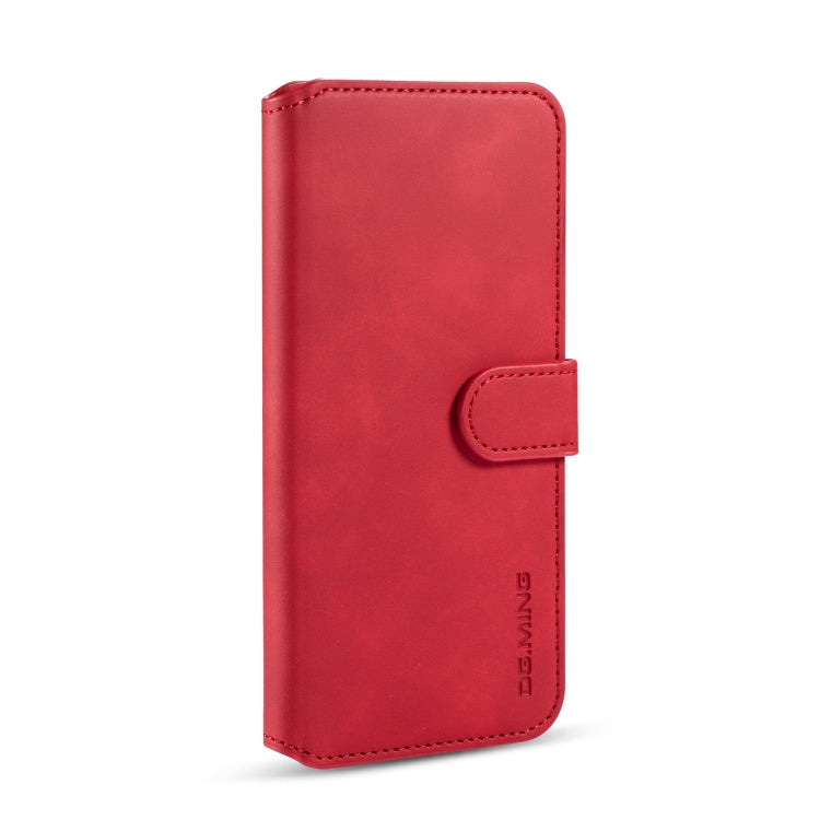 For Galaxy A30s / A50s DG.MING Retro Oil Side Horizontal Flip Case with Holder & Card Slots & Wallet