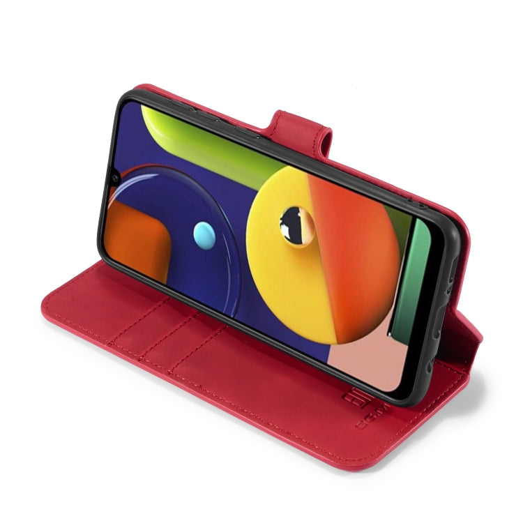 For Galaxy A30s / A50s DG.MING Retro Oil Side Horizontal Flip Case with Holder & Card Slots & Wallet