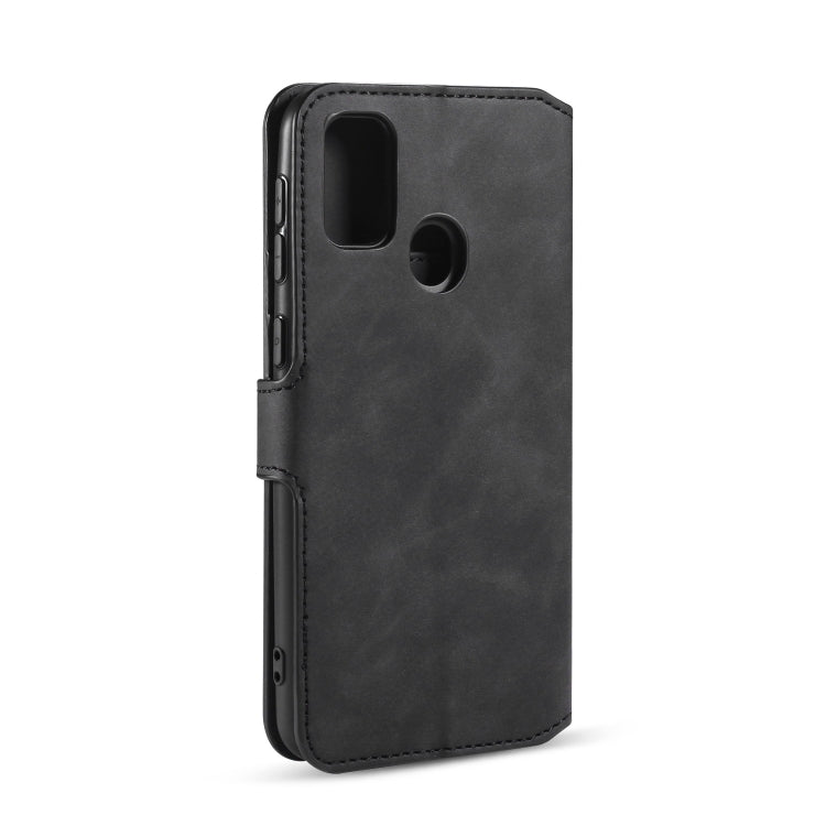 For Galaxy M30s DG.MING Retro Oil Side Horizontal Flip Case with Holder & Card Slots & Wallet