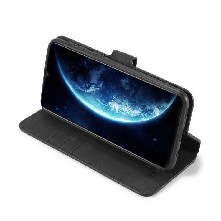 For Galaxy M30s DG.MING Retro Oil Side Horizontal Flip Case with Holder & Card Slots & Wallet