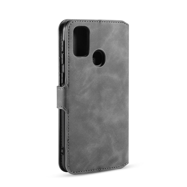 For Galaxy M30s DG.MING Retro Oil Side Horizontal Flip Case with Holder & Card Slots & Wallet