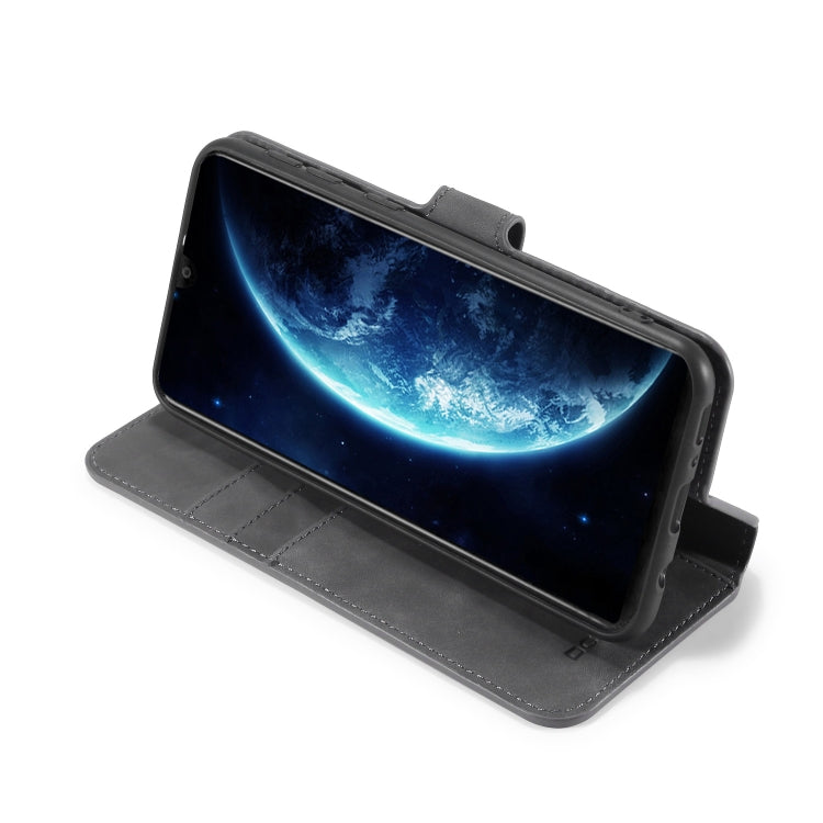 For Galaxy M30s DG.MING Retro Oil Side Horizontal Flip Case with Holder & Card Slots & Wallet