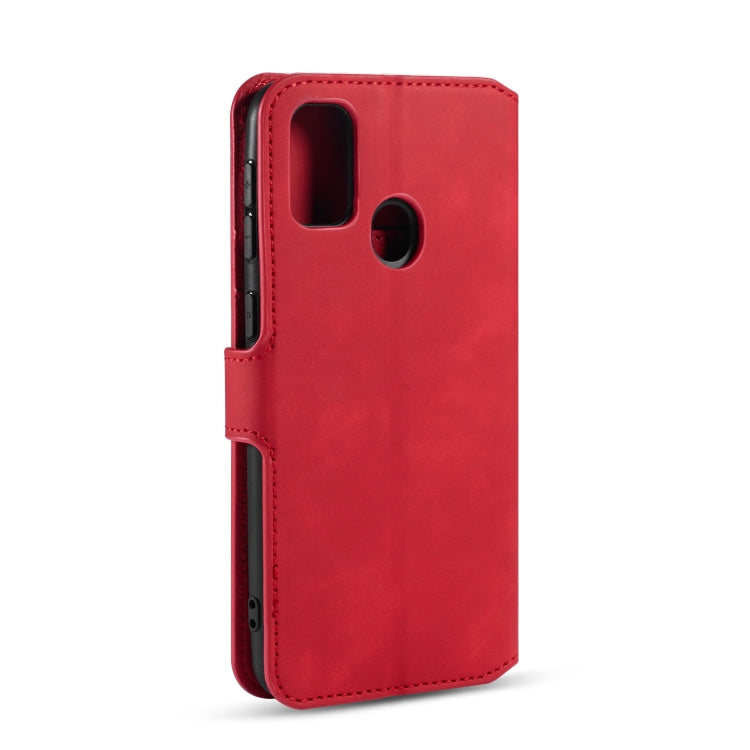 For Galaxy M30s DG.MING Retro Oil Side Horizontal Flip Case with Holder & Card Slots & Wallet