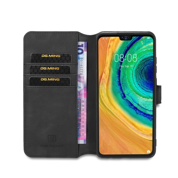 For Huawei Mate 30 DG.MING Retro Oil Side Horizontal Flip Case with Holder & Card Slots & Wallet