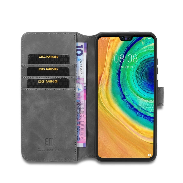 For Huawei Mate 30 DG.MING Retro Oil Side Horizontal Flip Case with Holder & Card Slots & Wallet